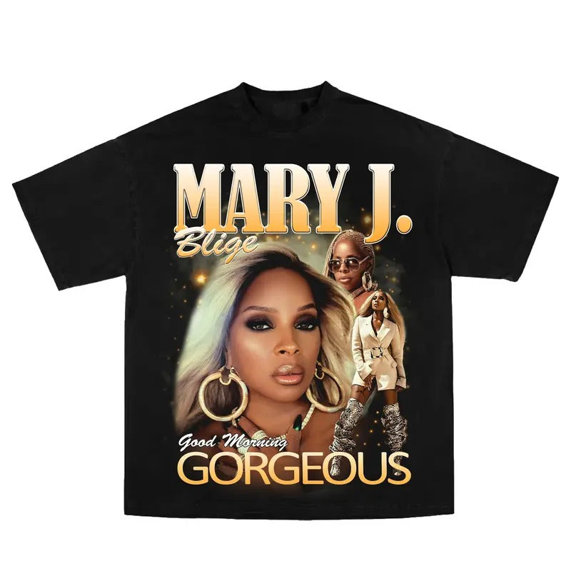 Mary J Blige Shirt Vintage Rapper Rap R&B 2025 Tour Shirt Men Women Y2K Streetwear