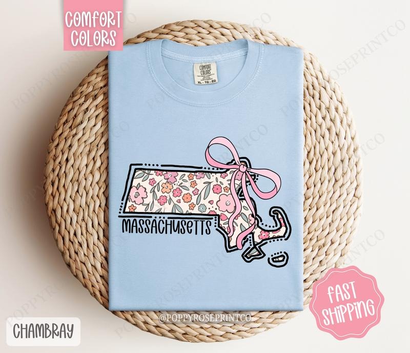 Massachusetts Comfort Colors State Tshirt, Cute Massachusetts Shirt, Massachusetts Tshirt, Massachusetts Shirt