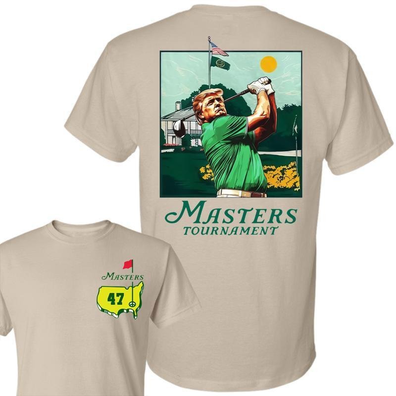 Masters Tournament Golf 2025 TRump classic cotton T-shirt for men and women, Casual Short Sleeve T-Shirt for Summer