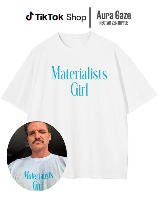 Materialists Girl - Pedro Pascal Comfort Colors Unisex Tshirt For Fan, Pedro Pascal Retro Bootleg Shirt, Movie Merch, Celebrity Crush Merch