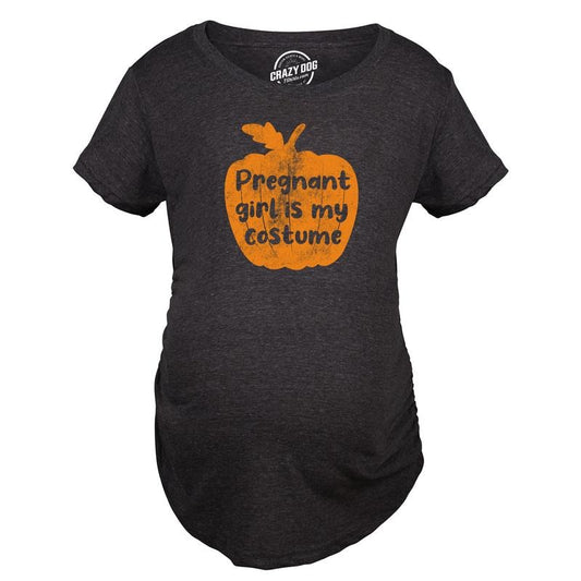 Maternity Pregnant Girl Is My Costume Tshirt Funny Halloween Baby Announcement Pregnancy Tee Funny Graphic Maternity Tee Cute Pregnancy Tees With Plus Sizes Halloween Maternity T Shirt Funny Maternity Black