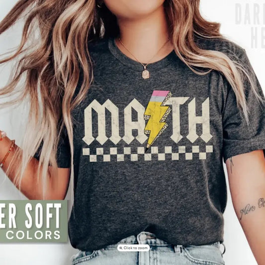 Math Teacher Shirt Retro Math Teacher Shirts High School Math Teacher Tshirt Back To School Teacher Appreciation Gift for Math Teacher Shirt