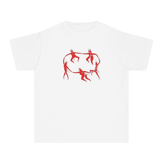 Matisse Dancing Devils Baby Tee, Vintage Demon Top, Coquette Baby Tee, Baby Tee Y2k, 90s Retro Graphic Top, Cool Grunge
