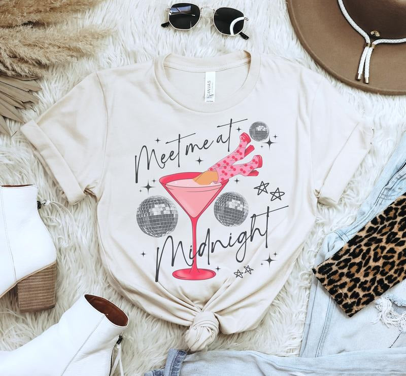 Meet Me at Midnight T-Shirt Concert Tshirt Country Midnight Tee Album Music T-Shirt Comfy Oversized Tshirt Soft Print Tee Comfort Top