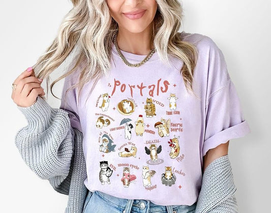 Melanie T-Shirt, Melanie Cat Portals T-Shirt, Retro Portals Tour 2023 Shirt, Cat Lover Shirt Gift