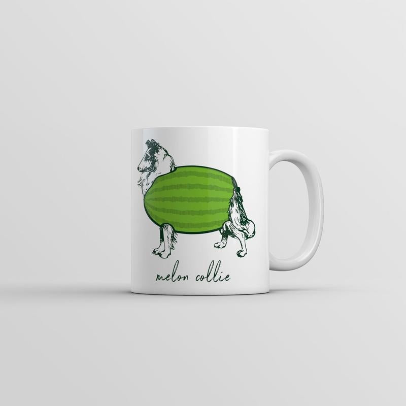 Melon Collie Mug Funny Dog Graphic Novelty Coffee Cup-11oz Funny Coffee Mugs Ceramic Printed Drinkware Cup