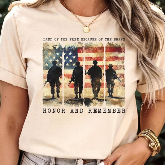 Memorial Day Shirt, Land of the brave Shirt, Patriotic American Flag Shirt, Army Shirt, Heart Memorial Day Shirt, American Flag Heart Shirt