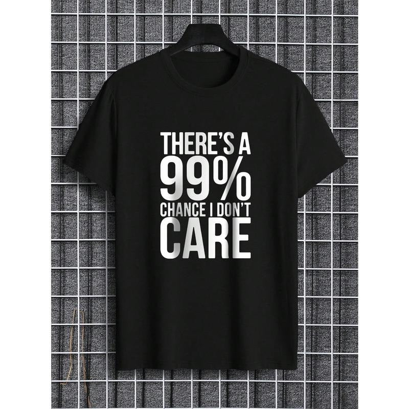Men Cotton Slogan Graphic Tee For Spring And Summer Made in USA