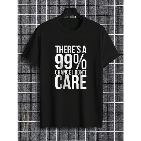 Men Cotton Slogan Graphic Tee For Spring And Summer Made in USA