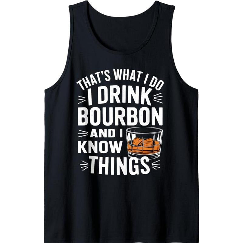 Men'S Cotton Comfy Sleeveless With Whiskey Print, Casual Round Tank Tops for Summer, Graphic Tee Men'S Outdoor Clothes, Men'S Clothingstyle{n002}2