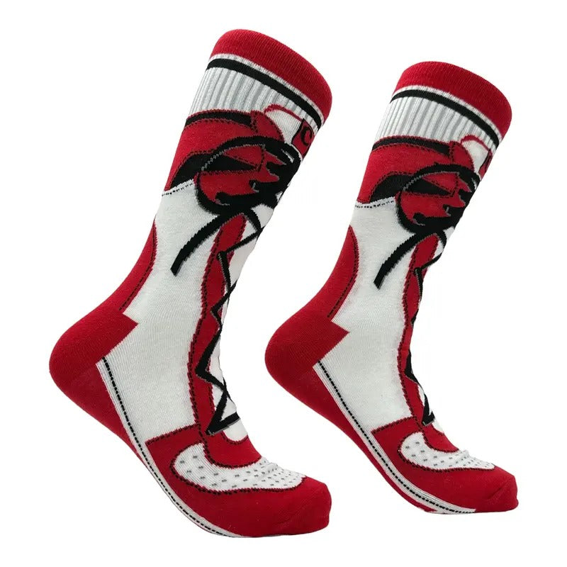 Men's CD High Tops Socks Funny Sarcastic Shoe Graphic Footwear Funny Graphic Socks Comfortable Fitted Spandex Cotton