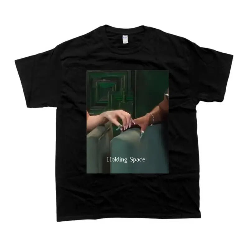 Men's Classic Fit Cotton Tee - Taking The Lyrics And Really Holding Space T-shirt - Ribbed