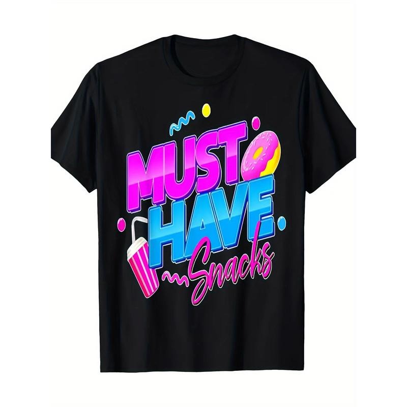 Men's Cute Donut Graphic Tee - 100% Cotton, Casual Round Neck Short Sleeve Shirt, Machine Washable made in usa