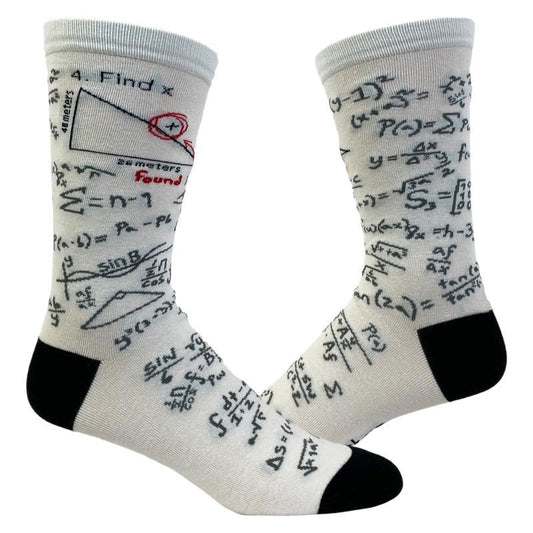 Men's Find X Socks Funny Nerdy Math Science Sarcastic Graphic Novelry Footwear Funny Graphic Socks Comfortable Fitted Spandex Cotton