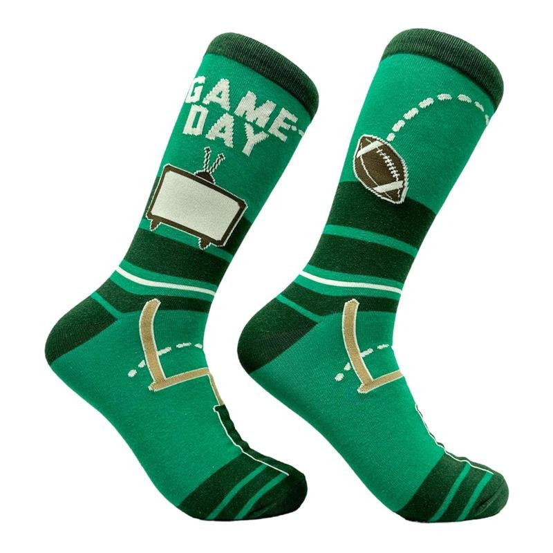 Men's Game Day Socks Funny Football Games Touchdown Footwear Funny Graphic Socks Comfortable Fitted Spandex Cottonstyle{n002}2