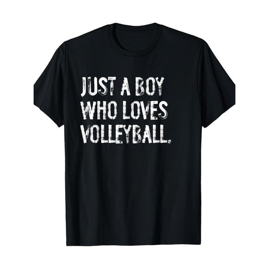 Men's Love Volleyball Graphic Tee - 100% Cotton, Casual Round Neck T-Shirt for All Seasons made in usa
