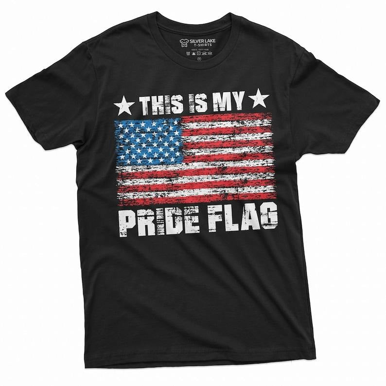 Men's Patriotic Shirt This Is My Pride Flag Shirt US Shirts USA Patriotic Flag Tee American Gifts America Flag Shirt 4th Of July Tee Shirt