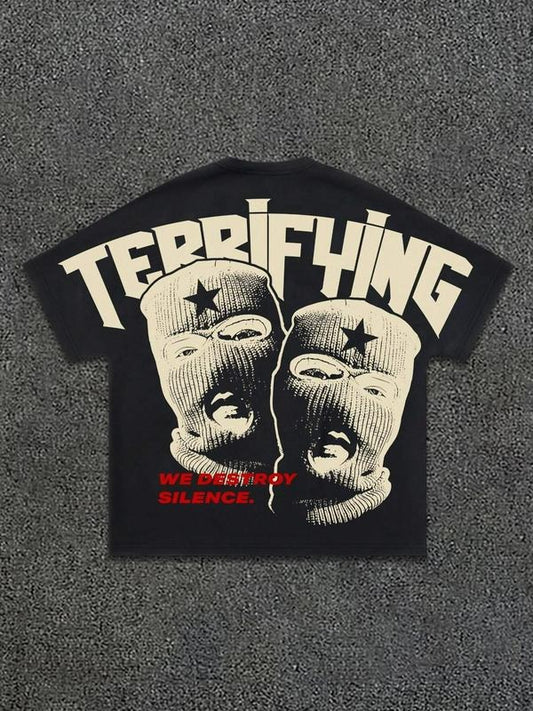 Men's Regular Fit Bat Sleeve Graphic Tee, Casual Comfy Short Sleeve T-shirt for Summer, Fashion Men's Top for Daily Wear, Tropical