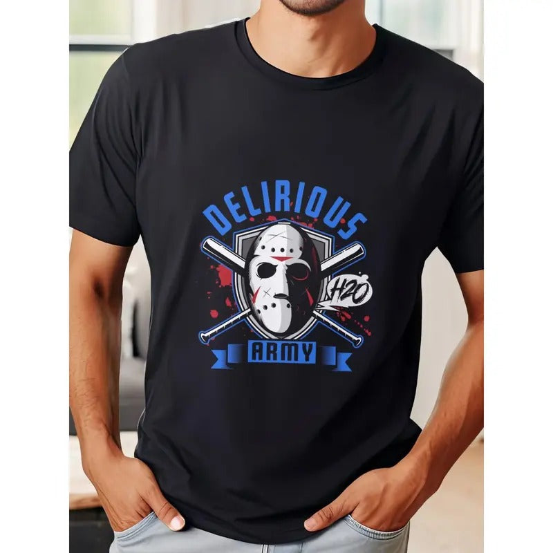 Men's Summer Short Sleeve T-Shirt Front Printing - Comfortable and Breathable Fabric, Casual Sports Style Made in USA