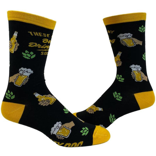 Men's These Are My Beer Drinking Socks Funny Party IPA Brew Graphic Novelty Footwear Funny Graphic Socks Comfortable Fitted Spandex Cotton
