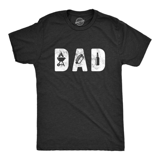 Mens Dad Grill T Shirt Funny Backyard Bar-B-Que Cookout Graphic Novelty Tee Mens Funny T Shirts Cool Tees Soft Stylish Casual Menswear Black