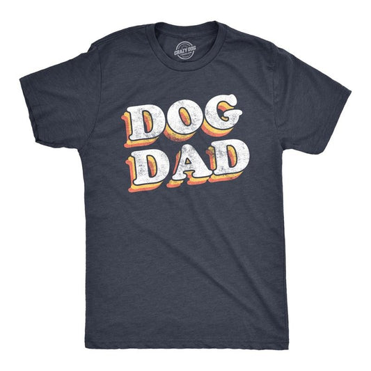 Mens Dog Dad T Shirt Funny Saying Gift for Him Hilarious Graphic Tee Quote for Guys Mens Funny T Shirts Cool Tees Soft Stylish Casual Navy
