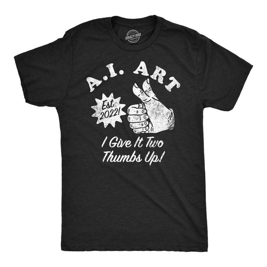 Mens Funny T Shirts AI Art Sarcastic Technology Graphic Tee For Men Mens Funny T Shirts Cool Tees Soft Stylish Casual Menswear Sarcastic Apparel for Men Funny Meme Short Sleeve Novelty Tees for Guys Black - AI