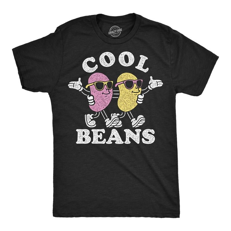 Mens Funny T Shirts Cool Beans Easter Sunday Candy Graphic Tee For Men Mens Funny T Shirts Cool Tees Soft Stylish Casual Menswear Easter Apparel for Men Funny Sarcastic Short Sleeve Novelty Tees for Black -