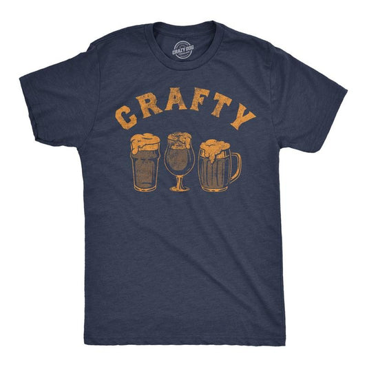 Mens Funny T Shirts Crafty Sarcastic Beer Drinking Graphic Tee For Men Mens Funny T Shirts Cool Tees Soft Stylish Casual Menswear Drinking Apparel for Men Funny Beer Short Sleeve Novelty Tees for Guys Navy -