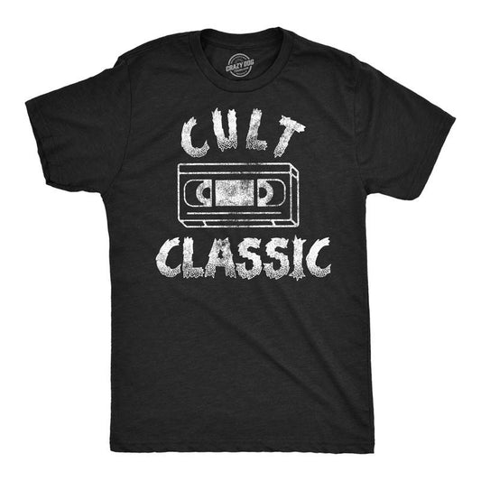 Mens Funny T Shirts Cult Classic Sarcastic Video Tape Graphic Tee For Men Mens Funny T Shirts Cool Tees Soft Stylish Casual Menswear Sarcastic Apparel for Men Funny Vintage Short Sleeve Novelty Tees Black -
