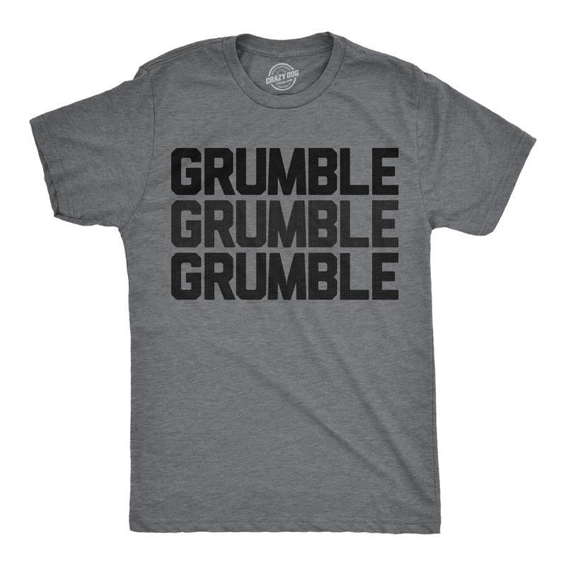 Mens Funny T Shirts Grumble Grumble Grumble Sarcastic Graphic Hungry Novelty Tee For Men Mens Funny T Shirts Cool Tees Soft Stylish Casual Menswear Sarcastic Apparel for Men Funny Food Short Sleeve Dark Grey