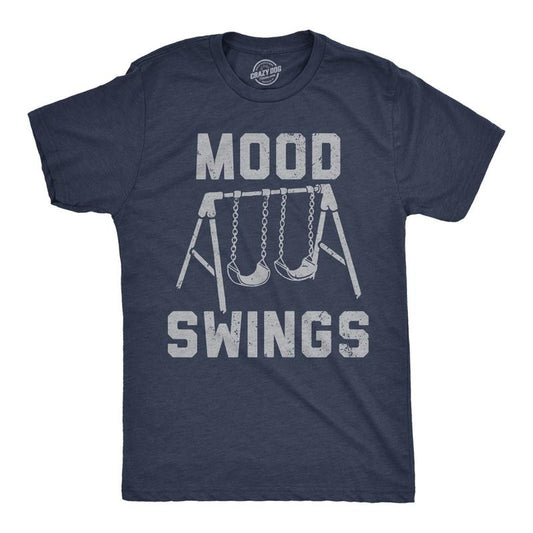 Mens Funny T Shirts Mood Swings Sarcastic Novelty Graphic Tee For Men Mens Funny T Shirts Cool Tees Soft Stylish Casual Menswear Funny Sarcastic Short Sleeve Novelty Tees for Guys Navy -