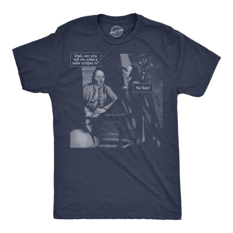 Mens Funny T Shirts No Sun Sarcastic Solar Eclipse Graphic Tee For Men Mens Funny T Shirts Cool Tees Soft Stylish Casual Menswear Environmental Apparel for Men Funny Sarcastic Short Sleeve Novelty Navy - No