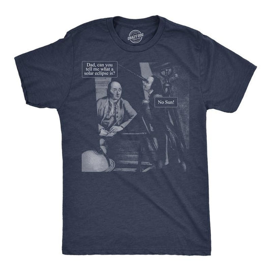 Mens Funny T Shirts No Sun Sarcastic Solar Eclipse Graphic Tee For Men Mens Funny T Shirts Cool Tees Soft Stylish Casual Menswear Environmental Apparel for Men Funny Sarcastic Short Sleeve Novelty Navy - No