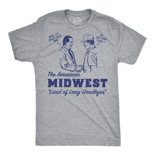 Mens Funny T Shirts The American Midwest Sarcastic USA Graphic Novelty Tee For Men Mens Funny T Shirts Cool Tees Soft Stylish Casual Menswear Funny Sarcastic Short Sleeve Novelty Tees for Guys Light Grey