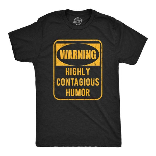 Mens Funny T Shirts Warning Highly Contagious Humor Sarcastic Joke Graphic Novelty Tee For Men Mens Funny T Shirts Cool Tees Soft Stylish Casual Menswear Funny Sarcastic Short Sleeve Novelty Tees for Black -