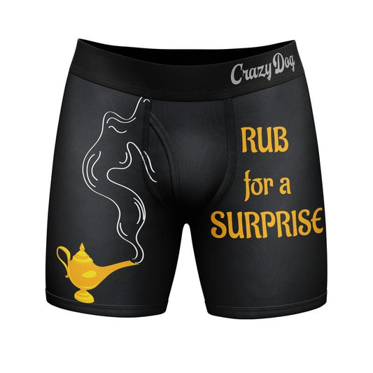 Mens Rub for A Surprise Boxer Briefs Funny Sarcastic Offensive Underwear for Guys Joke Funny Graphic Boxers Dad Joke  Funny Sarcastic  Black
