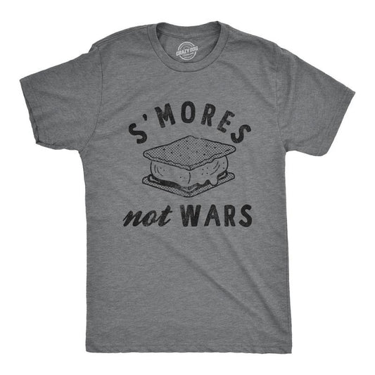 Mens Smores Not Wars T Shirt Funny Sarcastic Smore Camp Fire Camping Graphic Tee