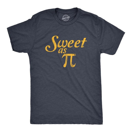 Mens Sweet As Pi T Shirt Funny Nerdy Math Problem Graphic Novelty Tee Mens Funny T Shirts Cool Tees Soft Stylish Casual Menswear Funny  Short Sleeve Novelty Tees for Guys Navy