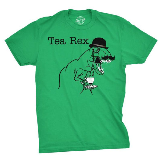 Mens Tea Rex T Shirt Funny Cute Dinosaur Graphic Vintage Saying Cool Tee Mens Funny T Shirts Cool Tees Soft Stylish Casual Menswear Dinosaur Apparel for Men Funny Food Short Sleeve Novelty Tees for Green -