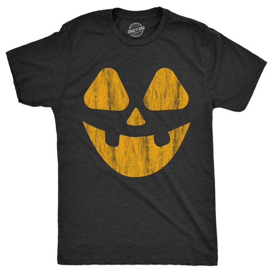 Mens Vintage Jack Pumpkin T Shirt Funny Halloween Jack O Lantern Retro Smile Tee For Guys Mens Funny T Shirts Cool Tees Soft Stylish Casual Menswear Halloween Apparel for Men Novelty Tees for Guys Black -