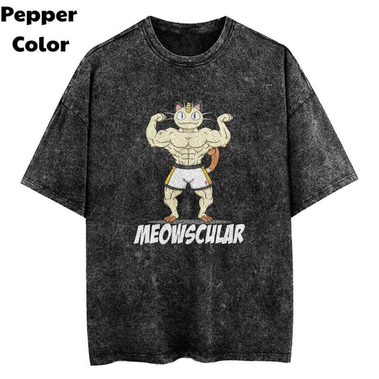 Meowscular Gym Vintage T-Shirt, Meow shirts, Pokemon Shirt, Pokemon Gym Shirt, Gym Shirt, Unisex T-Shirt, Gift For Men Women