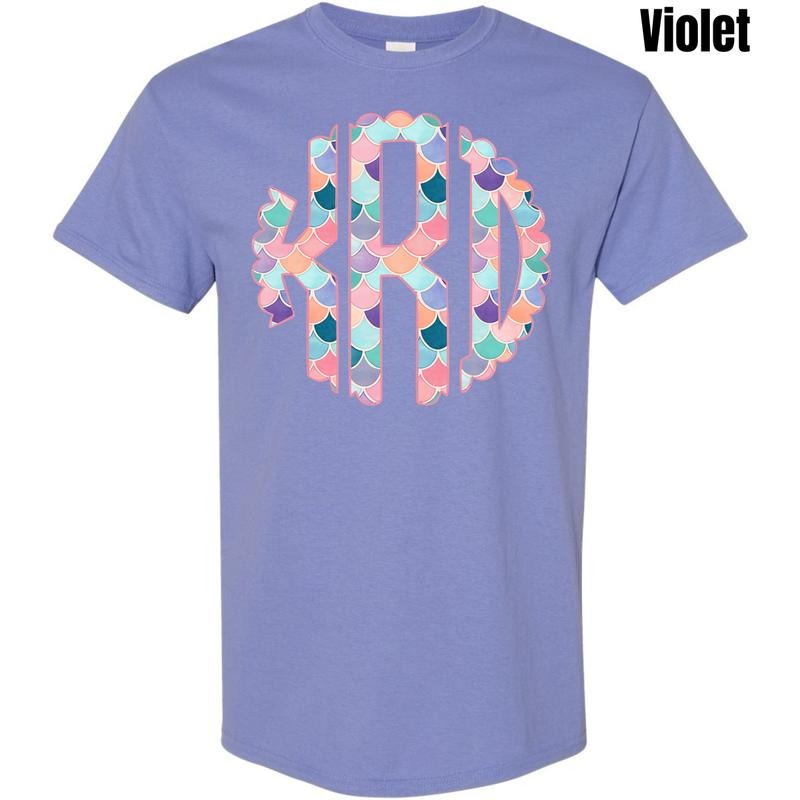 Mermaid Monogram Gildan Short Sleeve T-Shirt 'NLB'