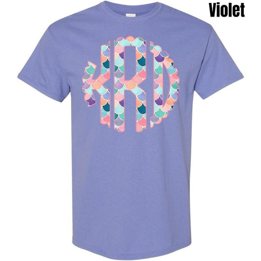 Mermaid Monogram Gildan Short Sleeve T-Shirt 'NLB'