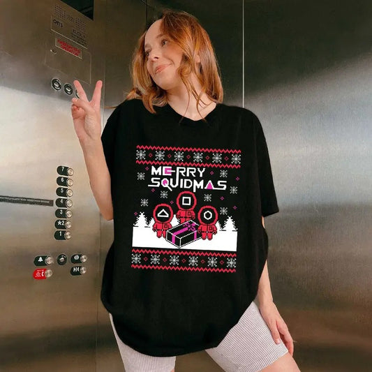 Merry Squidmas Ugly Sweater Shirt, Christmas Ugly Sweatshirt Tshirt