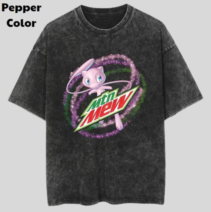 Mew Vintage Tees, Mtn Mew T-Shirt, Pokemon Graphic Tees, Funny Pokemon Shirt, Unisex Anime Shirt, Menswear Womenswear Streetwear