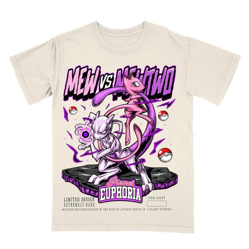 Mew vs MewTwo TEE  | VINTAGE TEE GRAPHIC T-SHIRT | GIFT FOR FAN