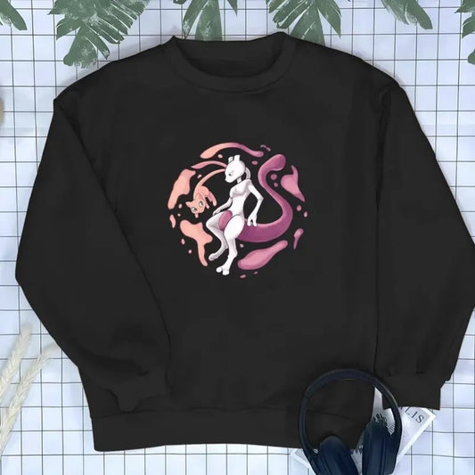 Mewtwo Mew Sweatshirt Mew Sweatshirt Mewtwo Mew tee Pocket Monster Kawaii Hoodie Japanese Anime, Cute Shirt , Gift For Fan Pokemon , Gift For Man And Gift For Women , Anime Graphic Tee Menswear Top Hoodie Sweaters Operator Long Sleeve Longsleeves Wetsuit