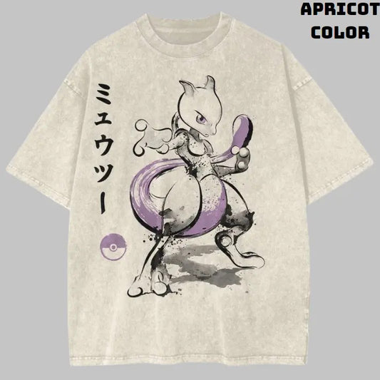 Mewtwo Vintage Graphic Tees, Mewtwo T-Shirt, Pokemon Shirts, Unisex Anime Manga Shirt Top Menswear Womenswear Streetwear