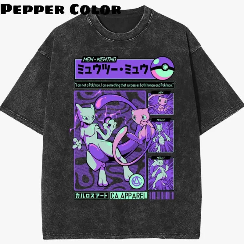 Mewtwo Vintage T-Shirt, Mewtwo Shirt, Pokemon Shirt, Anime Shirt, Gift For Friends, Gift for fan, Menswear Womenswear Streetwear